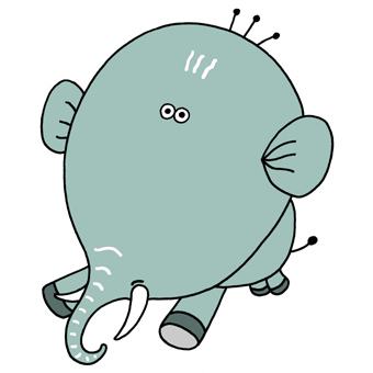 Elephant cartoon character - Elephant with big face | Flickr ...