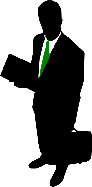 Business Man Green Tie Clip Art - vector clip art ...