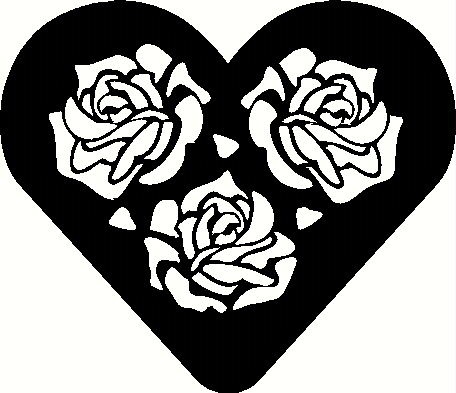 Roses Reusable Heart Shaped Stencil | Cheeky-