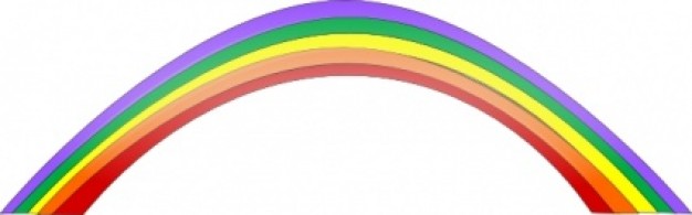 Plain rainbow clip art | Download free Vector