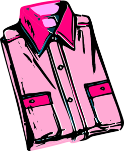 Folded Pink Shirt Clip Art - vector clip art online ...