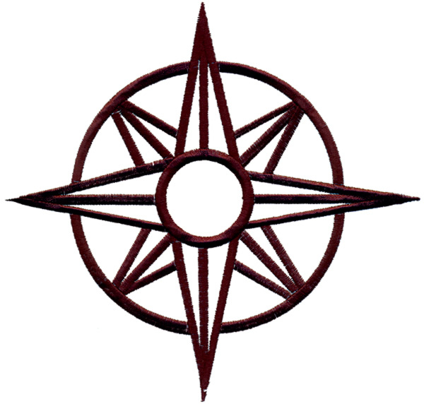 Tools Embroidery Design: Compass Rose from Grand Slam Designs
