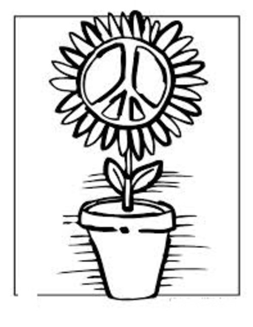 Free Printable Peace Sign Coloring Pages >> Disney Coloring Pages
