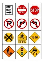 Basic Road Signs Worksheet Clipart - Free to use Clip Art Resource