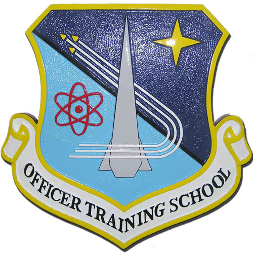 USAF Officer Training School wooden seal plaques & podium logo emblems