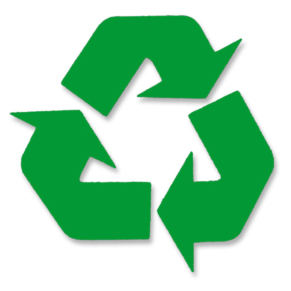 Green Recycle Symbol Green Vinyl Cutout Window Sticker