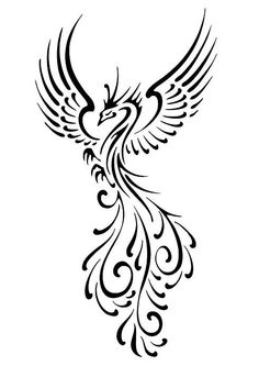 Clipart of a phoenix