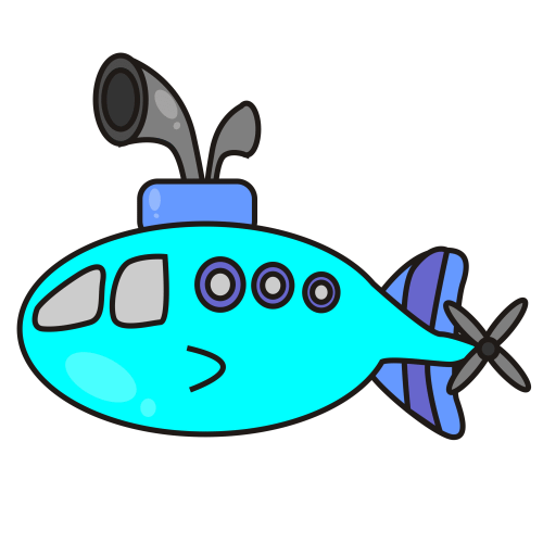 Free cute submarine clipart