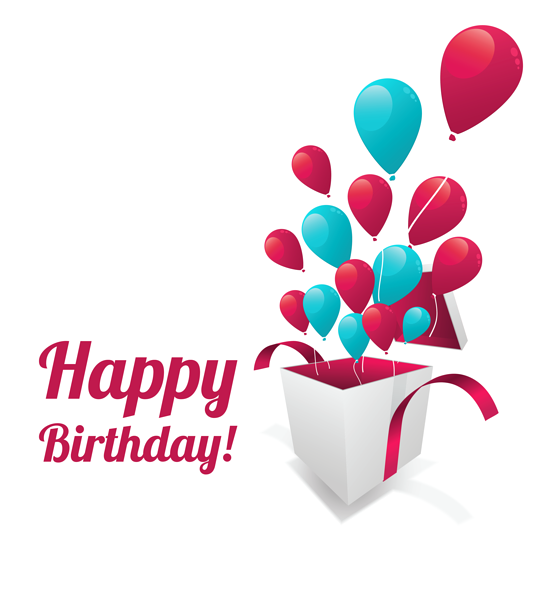 Happy Birthday Text Sticker PNG Clipart Picture