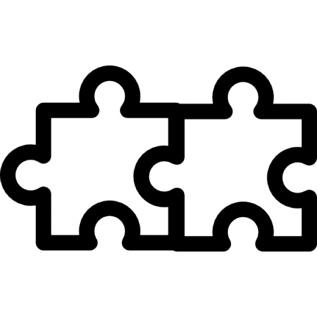 Two puzzle pieces Icons | Free Download