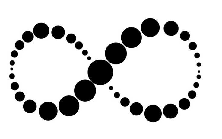 adobe illustrator - Perfectly blending dots along infinity symbol ...