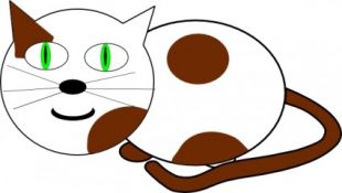 Cartoon Cat Sitting Outline clip art | free vectors | UI Download