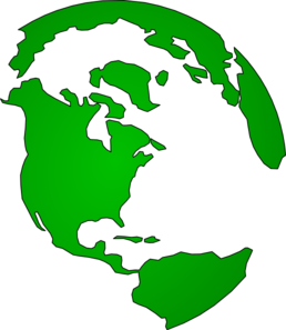 Globe Continent Green clip art - vector clip art online, royalty ...