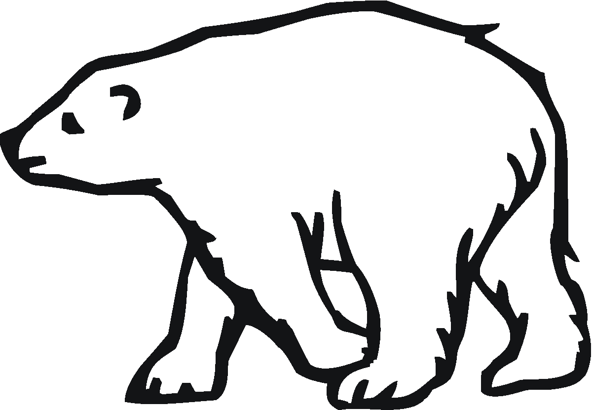 Polar Bear Line Drawing - ClipArt Best
