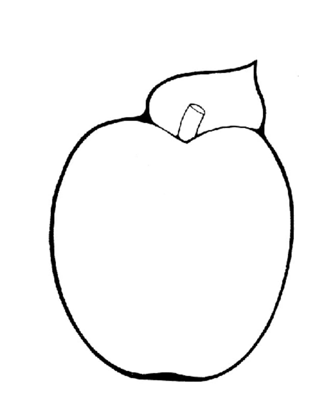 apple template coloring page