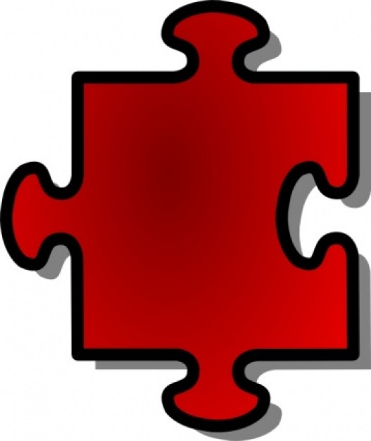 Jigsaw Red Puzzle Piece Clip Art 431268 Pics 1 » Vector | Picideas ...
