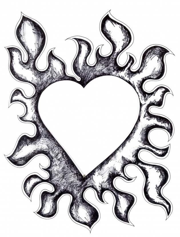 fire heart clipart - photo #42