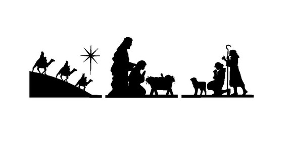 free baby jesus silhouette clip art - photo #40