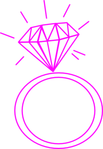 Diamond Ring- Fushia Pink clip art - vector clip art online ...