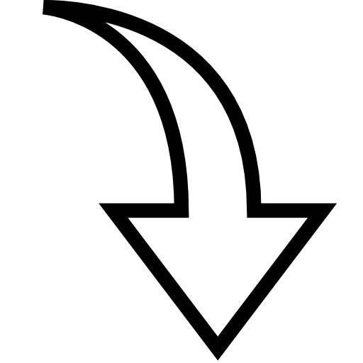 Down arrow logo icon - free psd download