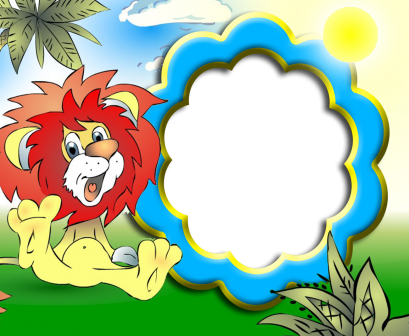 Lion Cartoon Kids Photo Frame | All Frame File
