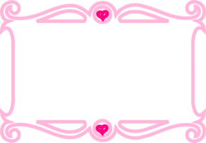 Pink Heart Border Clip Art - vector clip art online ...