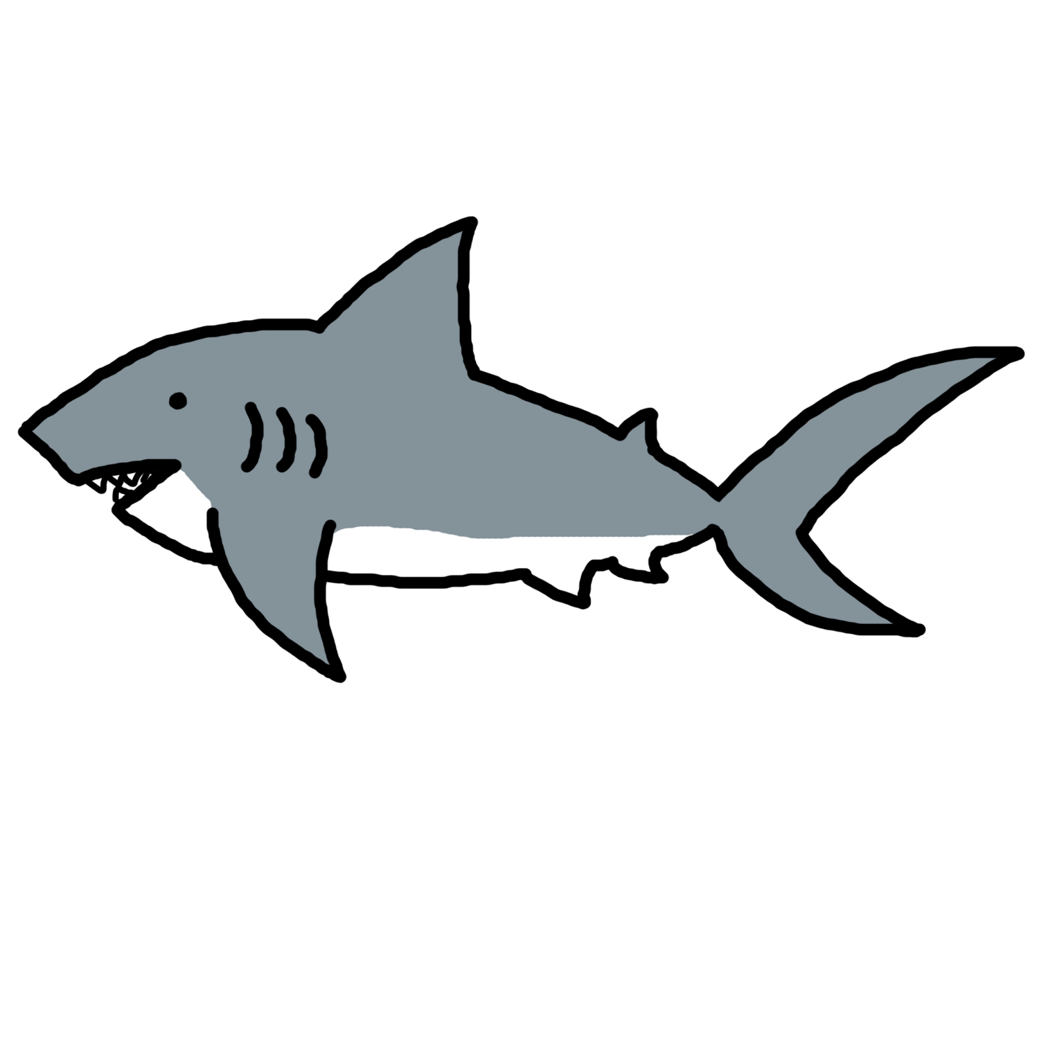Shark Clip Art Black And White - Free Clipart Images
