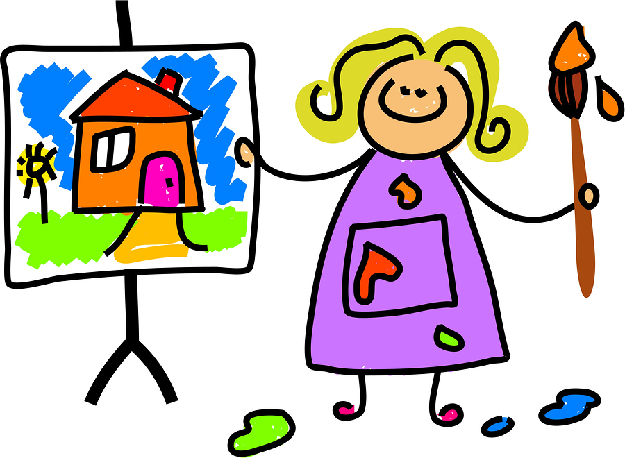 Children Painting Pictures