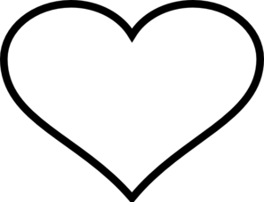 Multiple heart outline clipart black and white