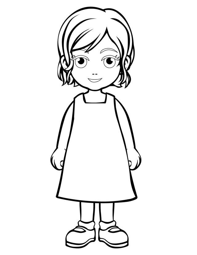 Outline Of Person Coloring Page - AZ Coloring Pages