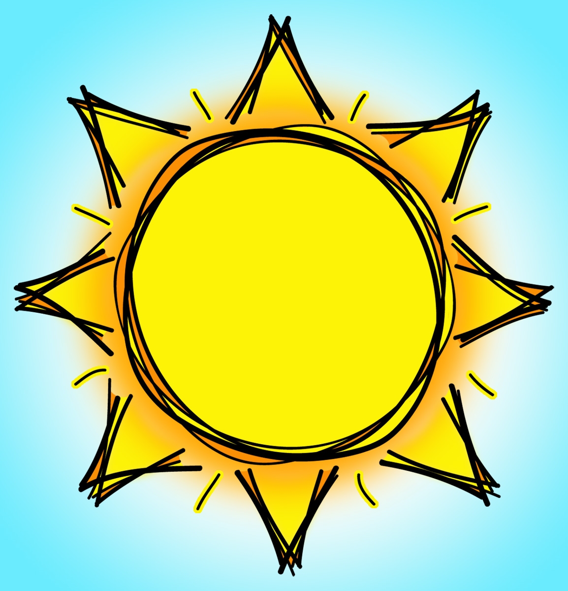 Cute Sun Cartoon Clipart