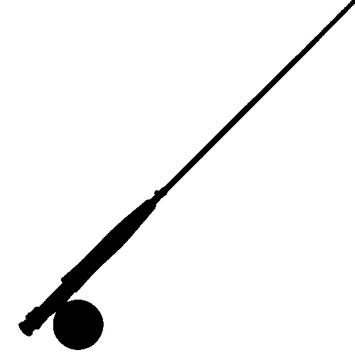 Fly fishing rod clipart