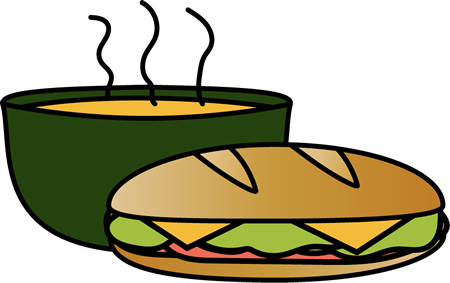Sandwich with Bowl of Soup Clip Art - Sandwich with Bowl of Soup Image