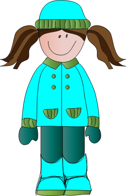 Free Girl in Winter Clothes Clip Art