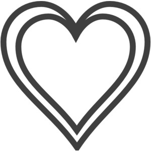 Heart clip art outline