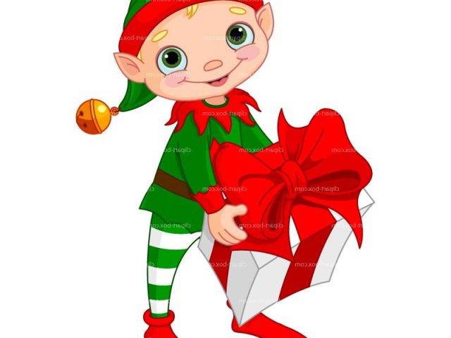 clipart christmas elves working - photo #37