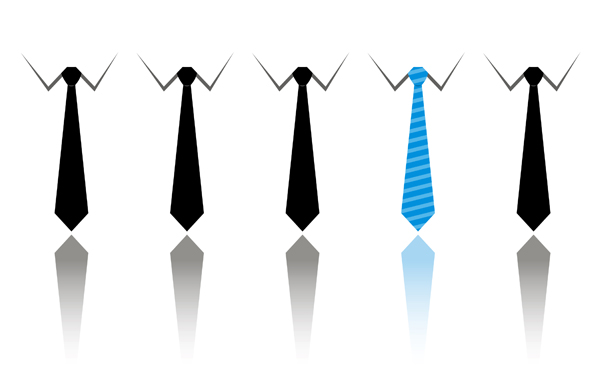 Business people and tie vector material Free Vector / 4Vector