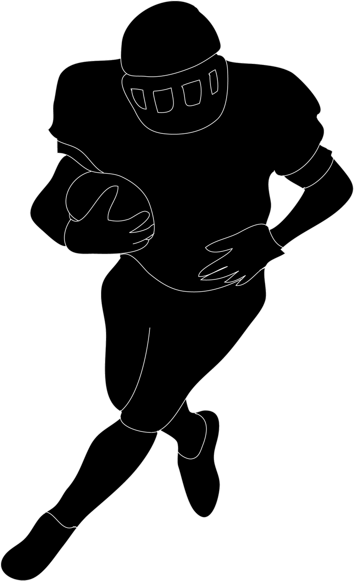 Silhouette Football Player