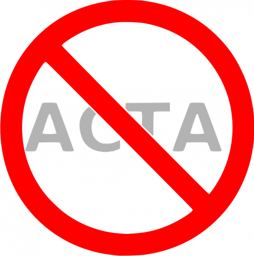 Arrêter les ACTA maintenant signe clipart | Vecteurs publiques