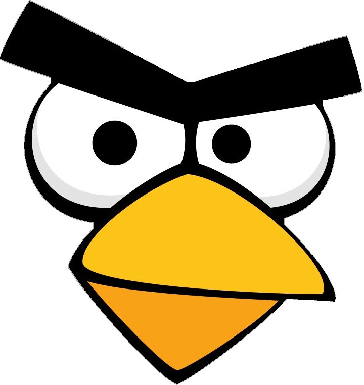 Red Angry Bird face template for sticking onto party bags & party ...