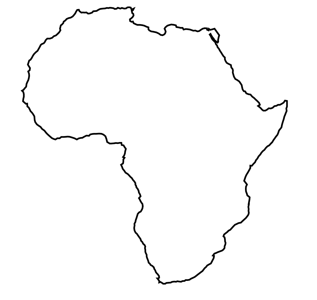 Maps For > Africa Map Outline Vector