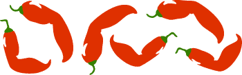 Chili Pepper stencil border in a unique and original design.