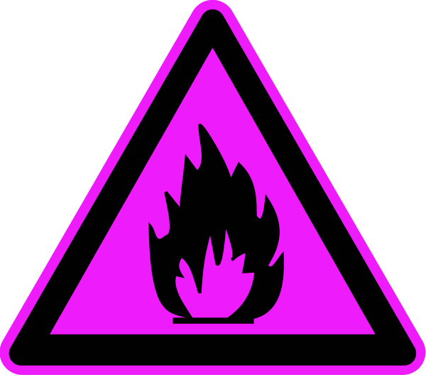 Fire hazard sign - vector Clip Art