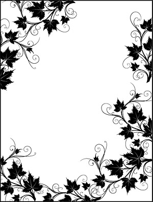 Black and white rattan plant lace border Vector Download Free Vector,