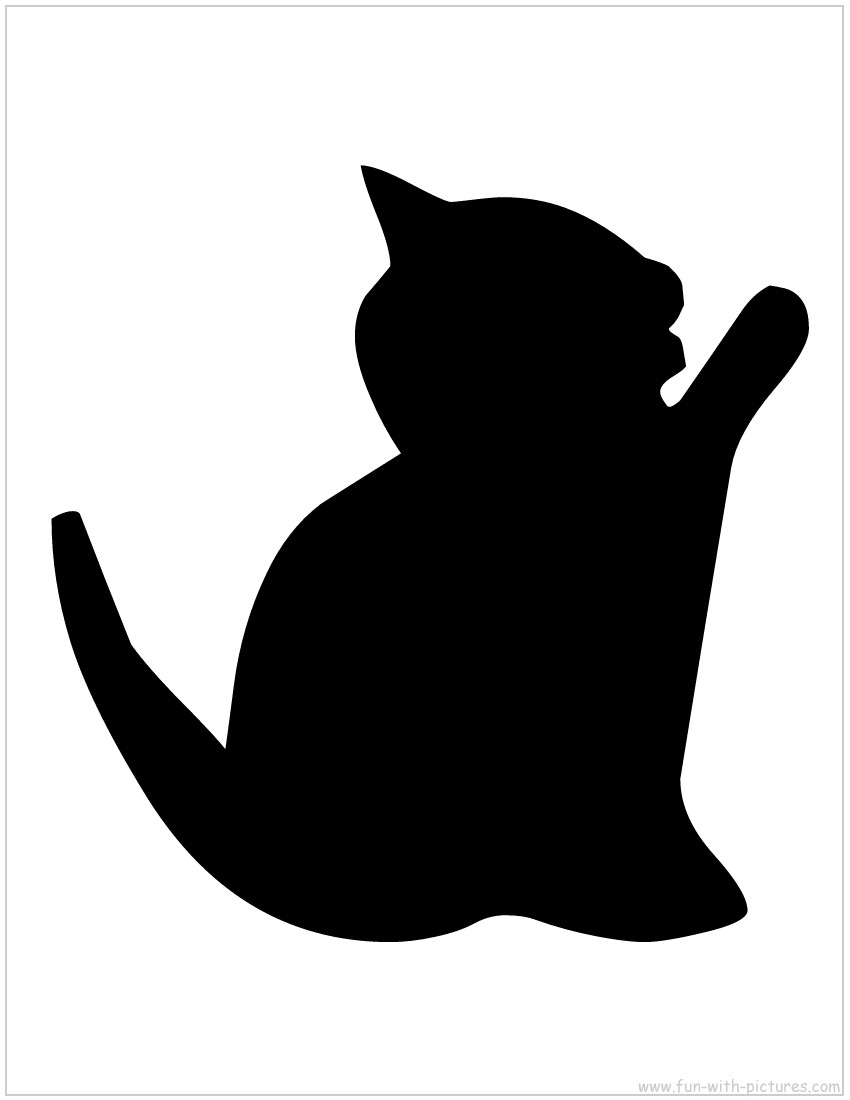 clipart image silhouette of a cat - photo #19