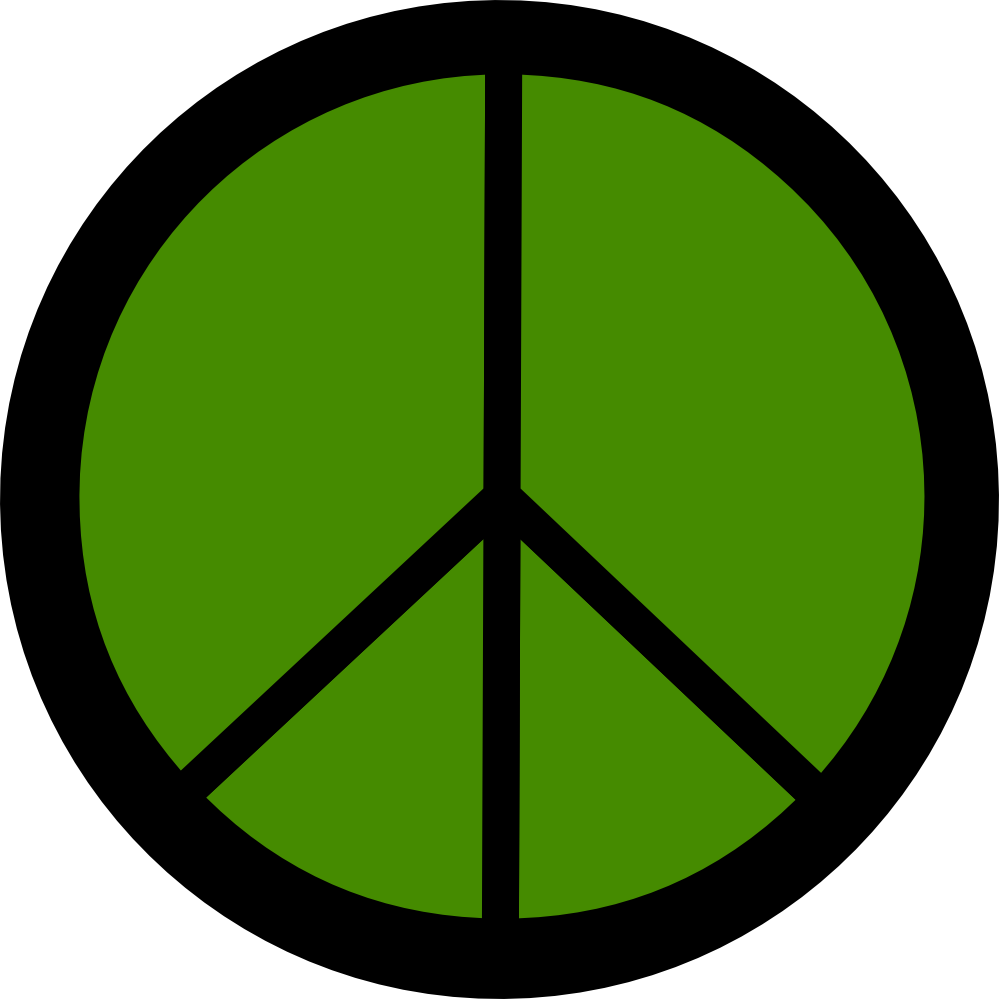 Retro Groovy Peace Symbol Sign Cnd Logo Chartreuse 4 xochi.info ...
