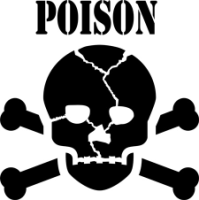Poison Safety Symbol Stencil