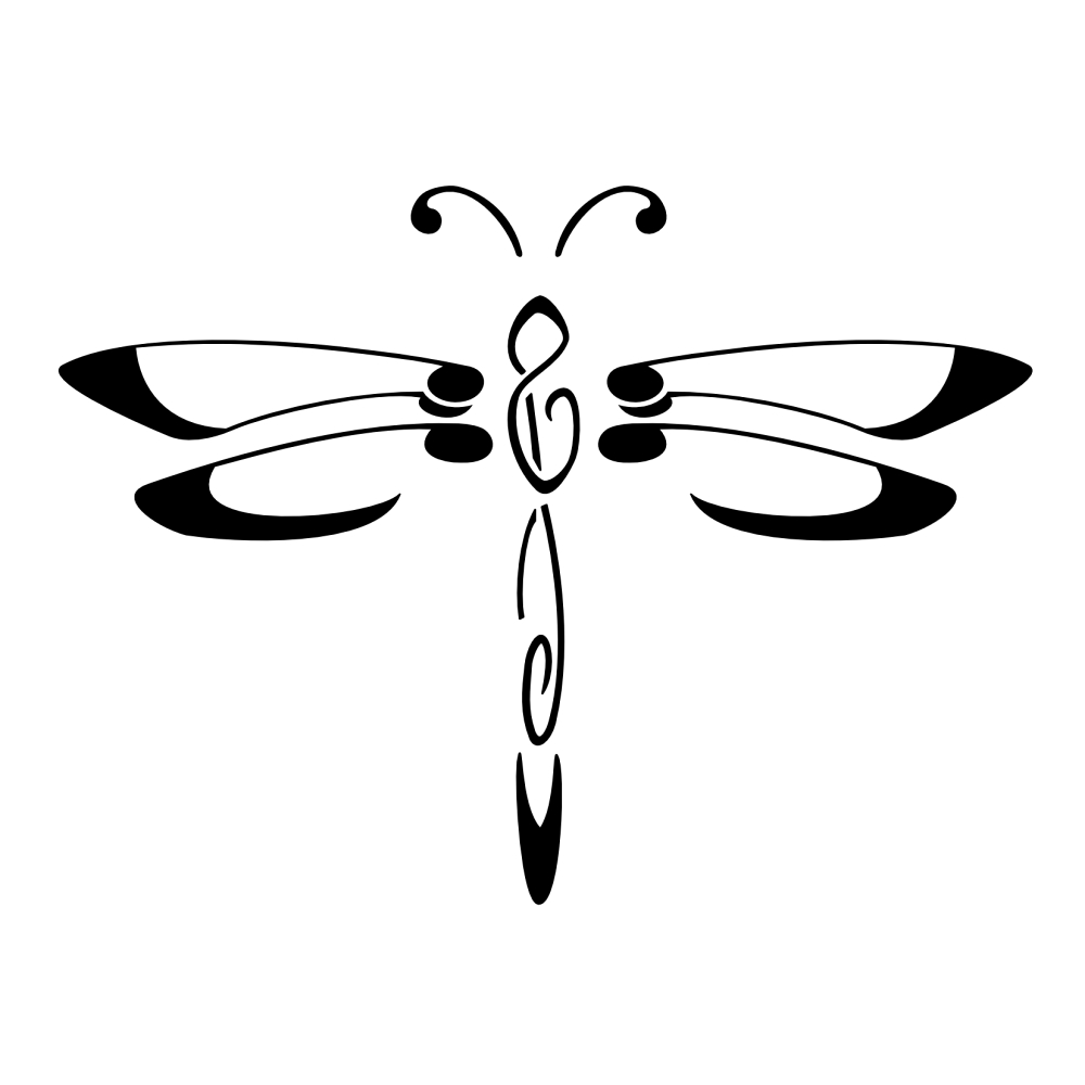 music dragonfly tattoo Dragonfly tattoo design, art, flash ...