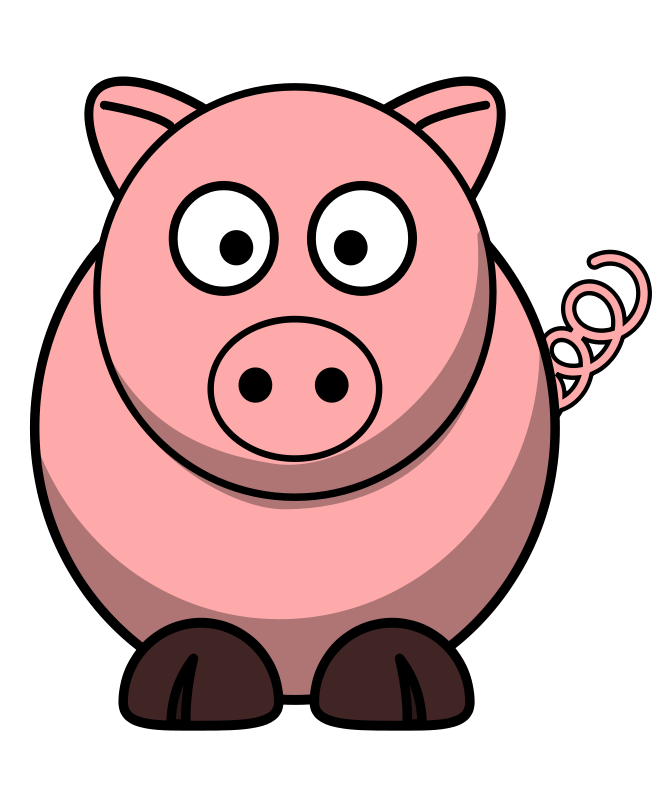 pig eating clipart - photo #8