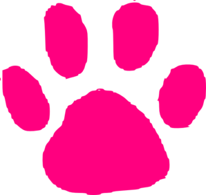 Pink Paw Print Clip Art - vector clip art online ...